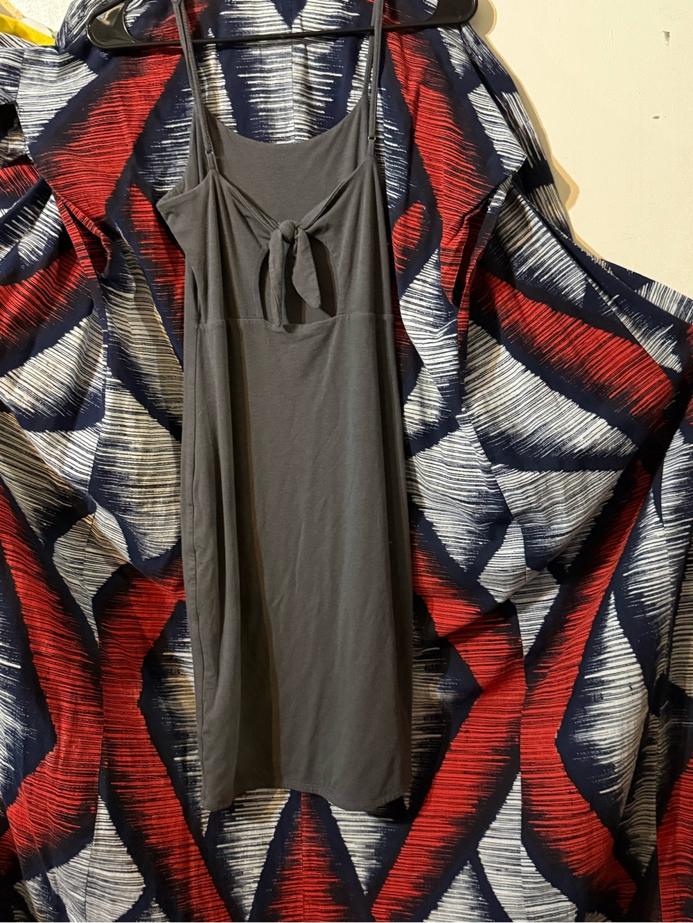 Gentle Fawn XS Bodycon mini Dress Open Tie Back Cotton Modal Double Layer